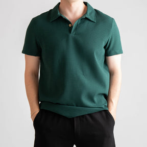 Waffle Knit Polo Shirt