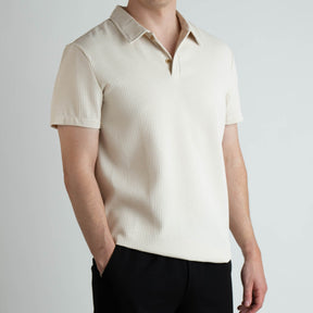 Waffle Knit Polo Shirt