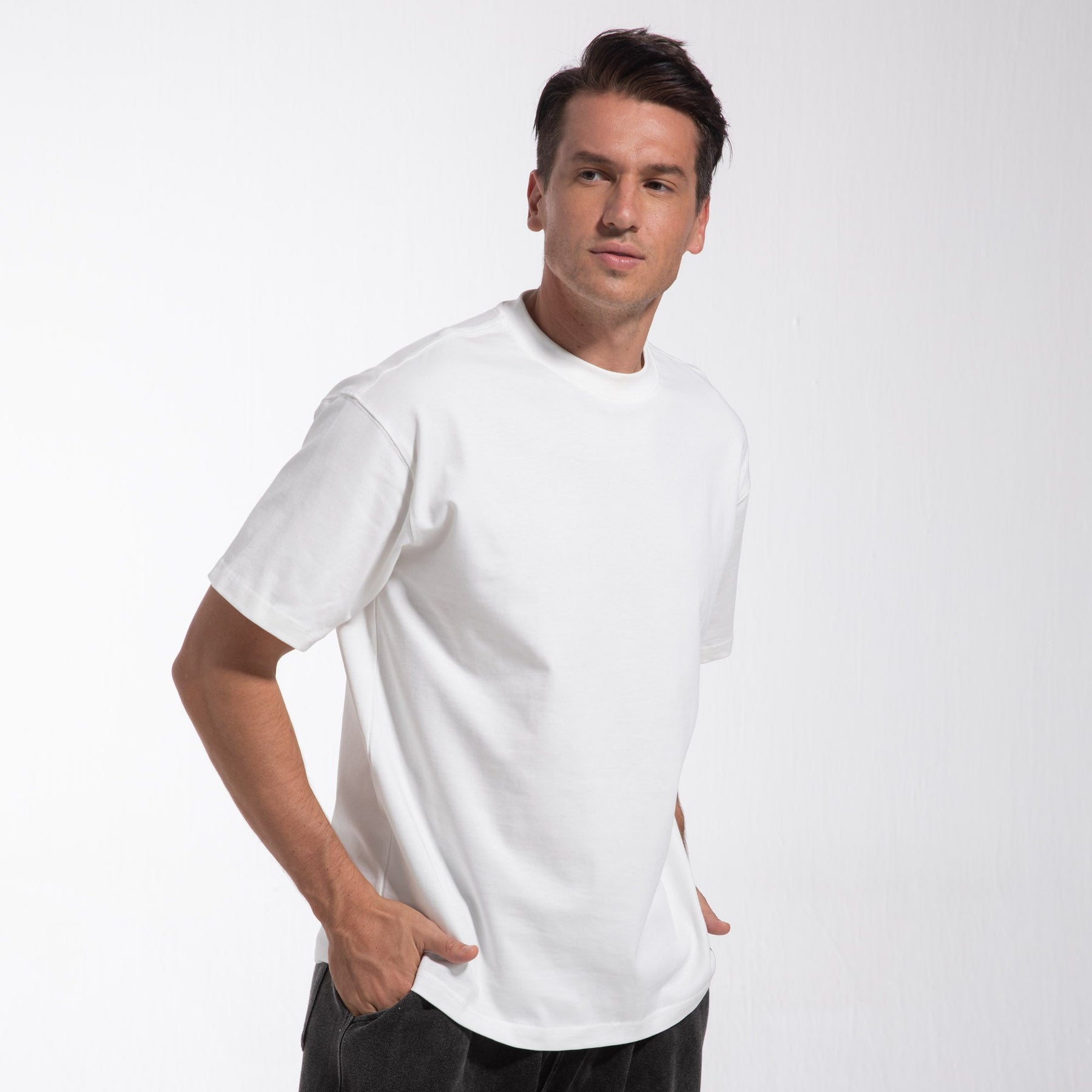 All White 6-Pack - 275GSM Heavy Loose Fit T-Shirt