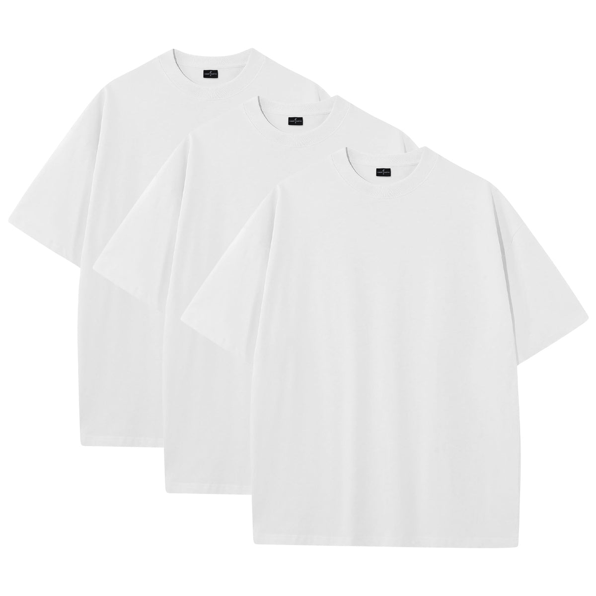 All White 3-Pack - 275GSM Heavy Loose Fit T-Shirt