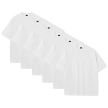 All White 6-Pack - 275GSM Heavy Loose Fit T-Shirt