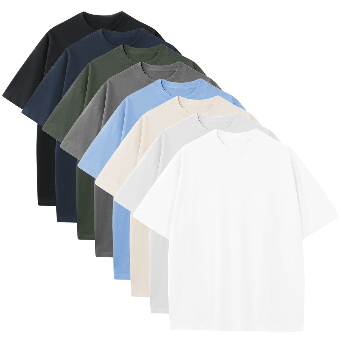 8-Pack - 275GSM Heavy Loose Fit T-Shirt