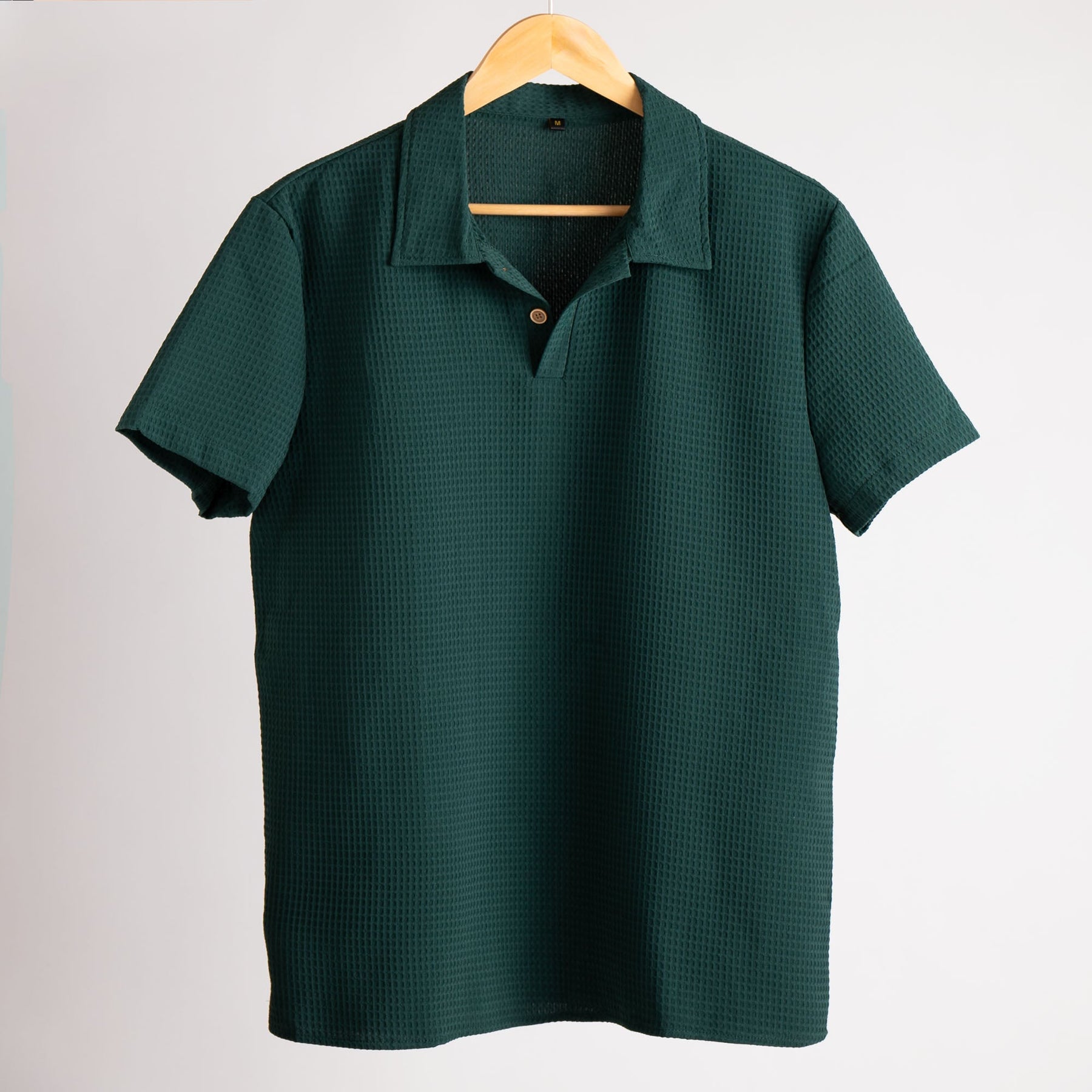 Waffle Knit Polo Shirt